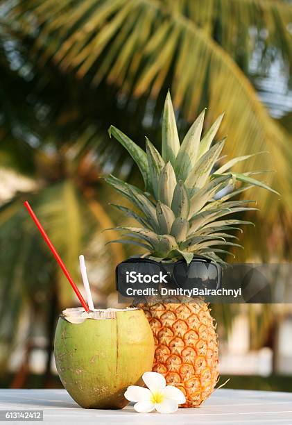 Coconut And Pineapple Stock Photo - Download Image Now - Citrus Fruit, Cocktail, Fruit