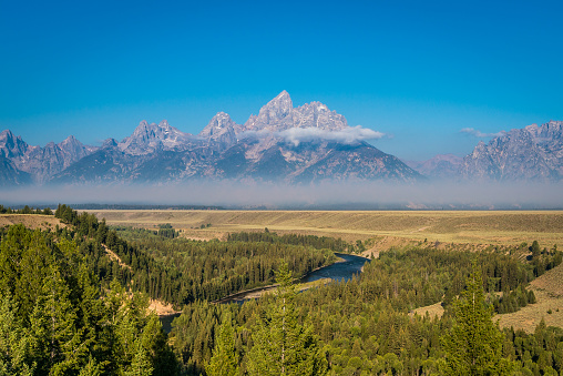 View of Grand Teton Mountains