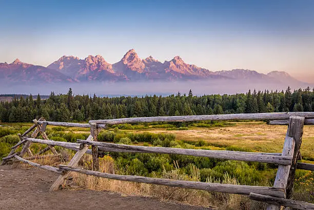 View of Grand Teton Mountains