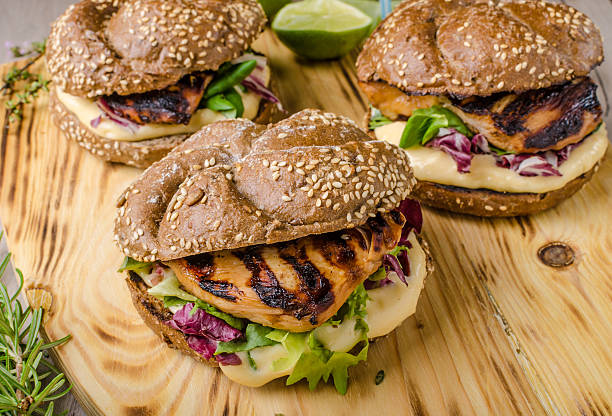 istock Teriyaki chicken sandwiches 613144034