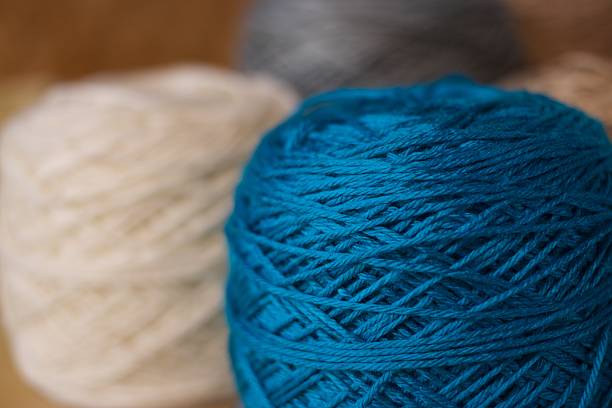 istock Balls of wool cotton silk Close up 613145418