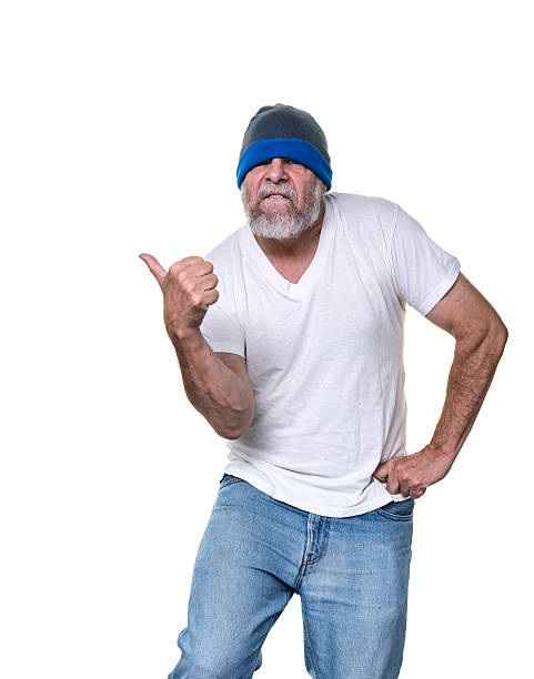 istock Tough Guy Knit Cap Bully Hitchhiker Hand Thumb Gesture 613145810