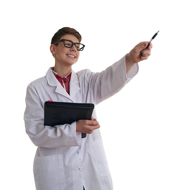 istock Cute teenager boy over white isolated background 613146532
