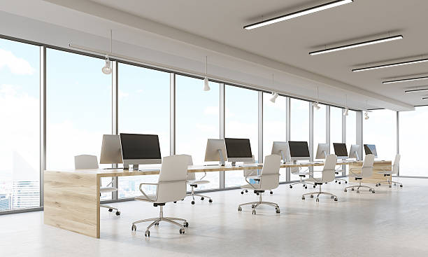 istock Design company interior in skyscraper 613147106