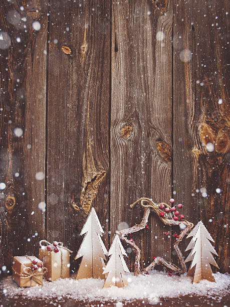 istock Christmas decoration over wooden background 613147150