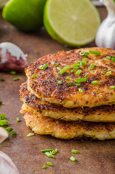 istock Potato pancakes with garlic 613147498