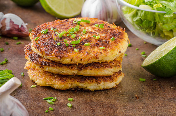 istock Potato pancakes with garlic 613147528
