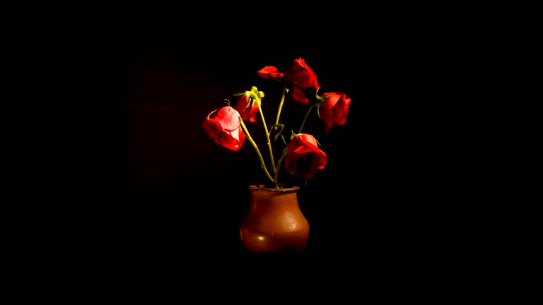 Time Lapse of Roses Wilting