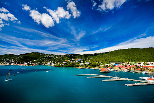 istock Sunset in St. Thomas from Carnival Cruise 613208444