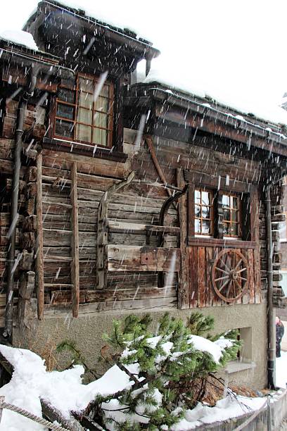 istock switzerland - zermatt, chalet 613208526