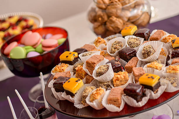 istock Different type of cakes in natural light 613208666