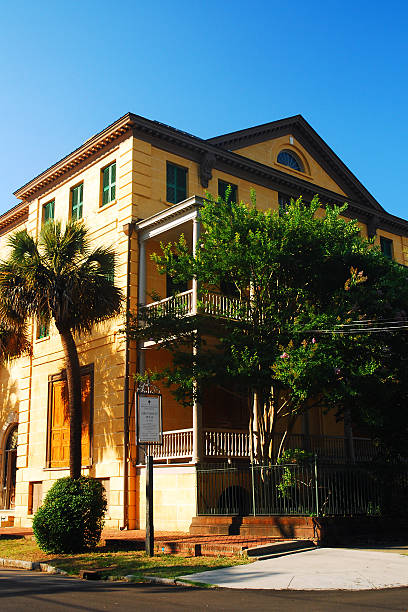 aiken rhett house, charleston, carolina del sud - day vertical palmetto south carolina foto e immagini stock