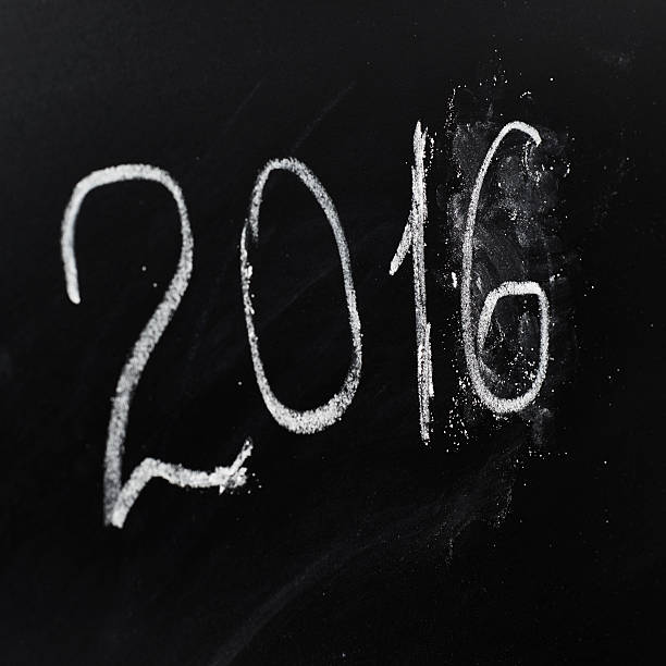 istock Year number 2016 written on the board 613212770