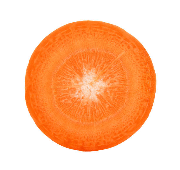 istock Slice of Carrot isolated on the white background 613212798