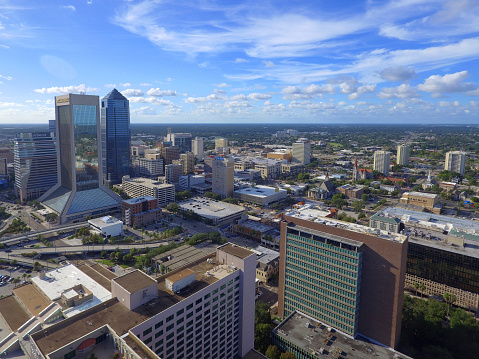 Aerial image of Downtown Jacksonville FL