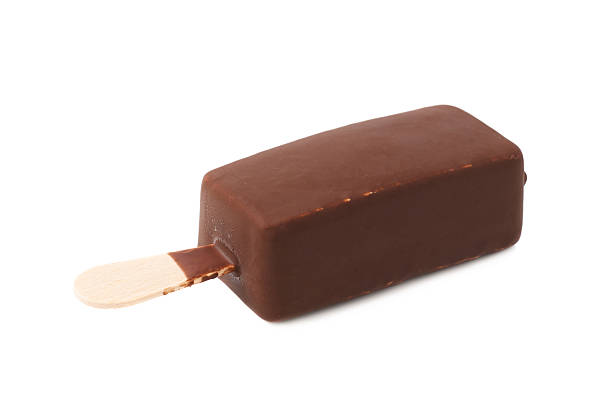 istock Chocolate covered vanilla ice cream bar 613218838
