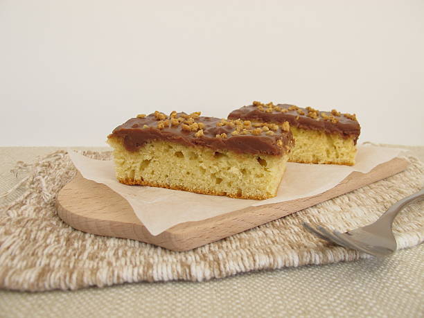 istock Mineral water cake with chocolate and almonds 613219586