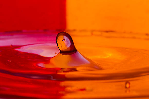 istock Drops, sprays, splashes of water on a colorful background 613221008