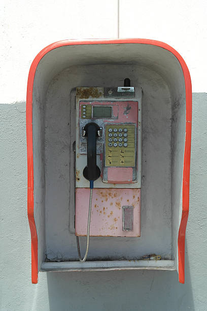 istock Old public payphone on Praslin island - Seychelles 613221700