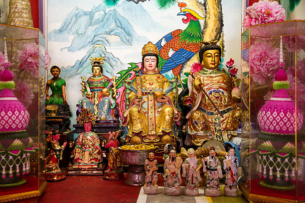 istock God statue in traditional old oriental chinese temple 613222496