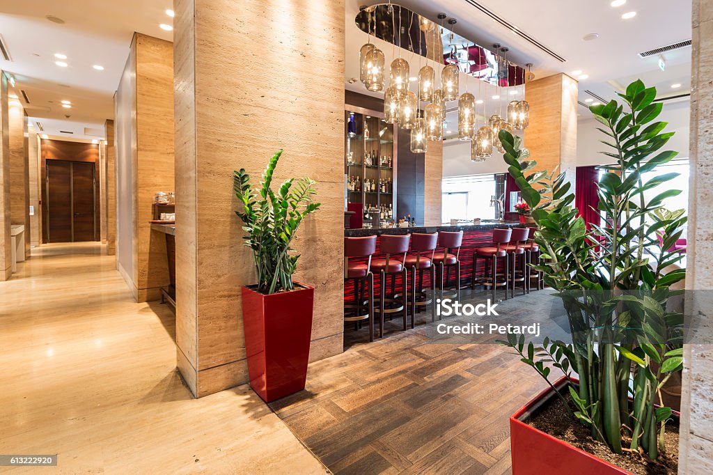 Bar im Inneren der Hotellobby - Lizenzfrei Hotel Stock-Foto