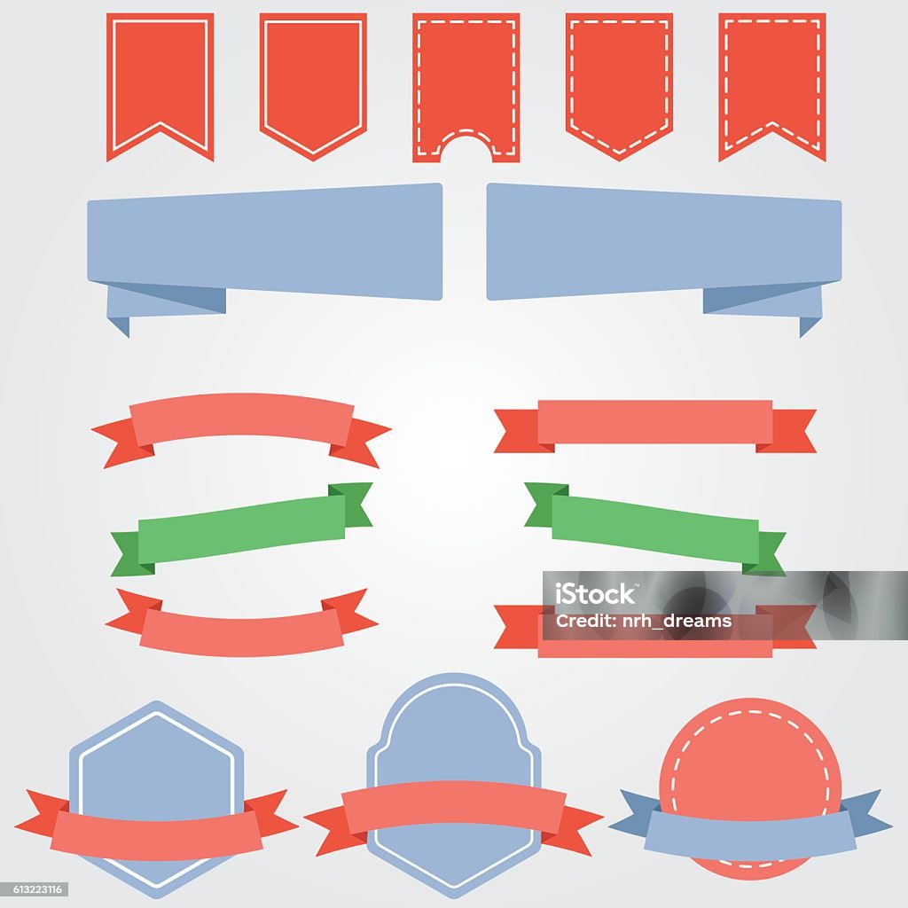 ribbons and labels vector ribbons and labels vector eps10 Ribbon - Sewing Item stock vector