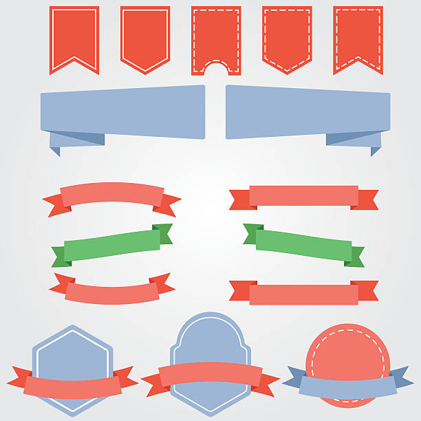 ribbons and labels vector ribbons and labels vector eps10 designer beat stock illustrations