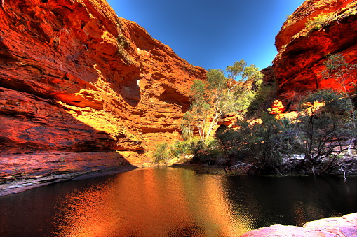Spectacular gorge in the centre of red Australia
