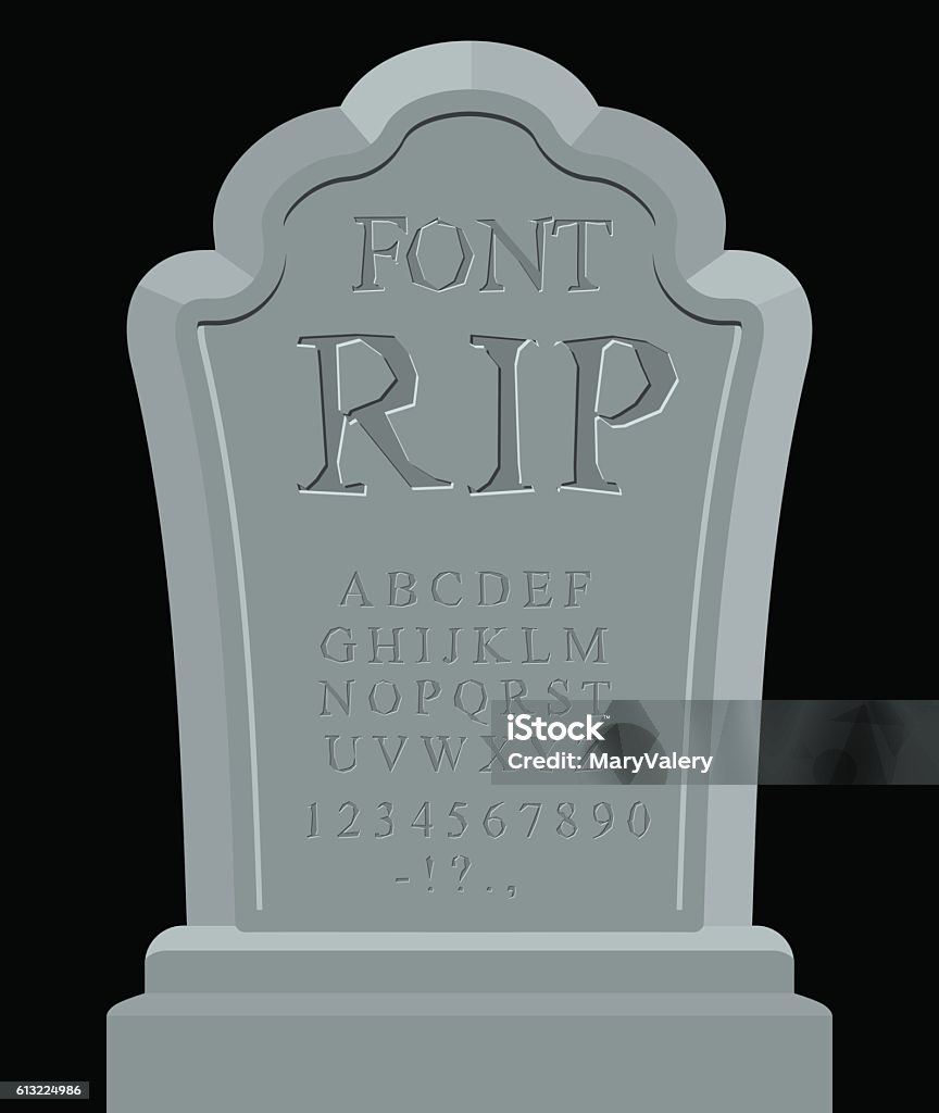 La Pide Rip Vetores de Fonte Rip Antigo Esculpido Em Lápide Da Abc Alfabeto Da ...