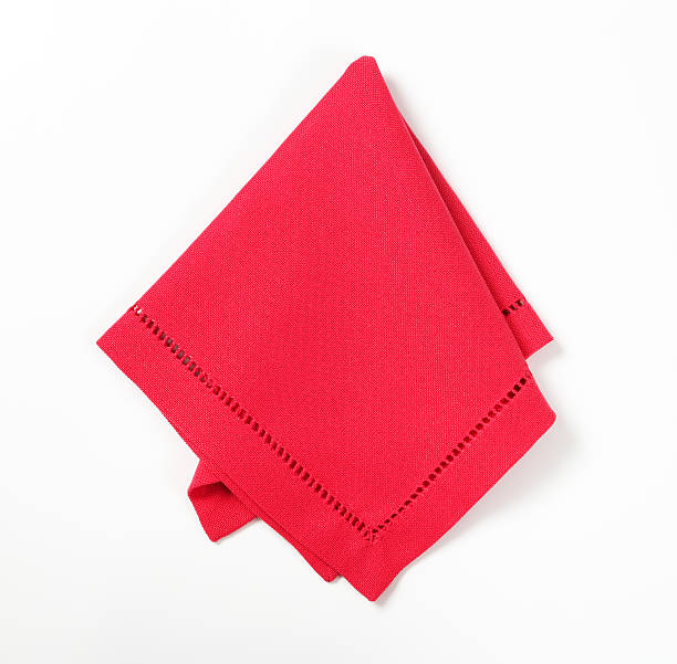 istock red hemstich napkin 613225356