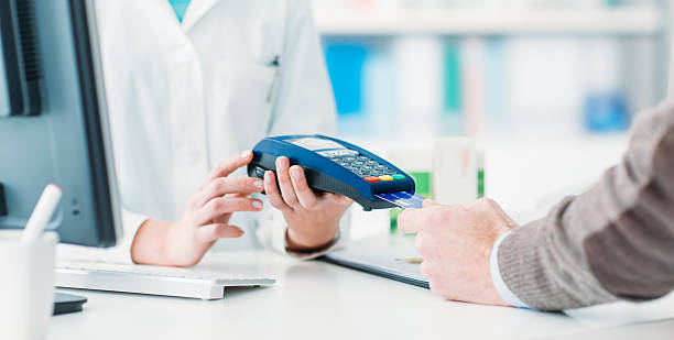 istock Man purchasing products in the pharmacy 613227228