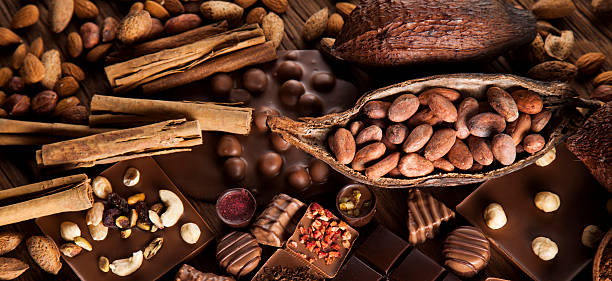 istock Cinnamon, Dark chocolate with milk and candy sweet 613228906