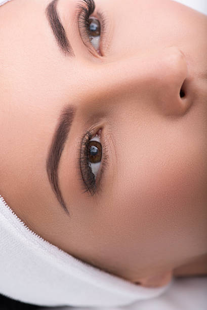 istock Pretty girl with long eyelashes 613230212