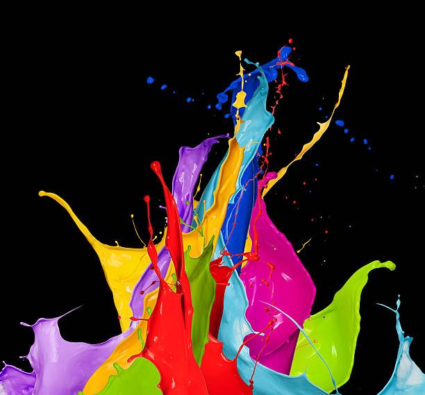 istock abstract color splashes on black background 613230396