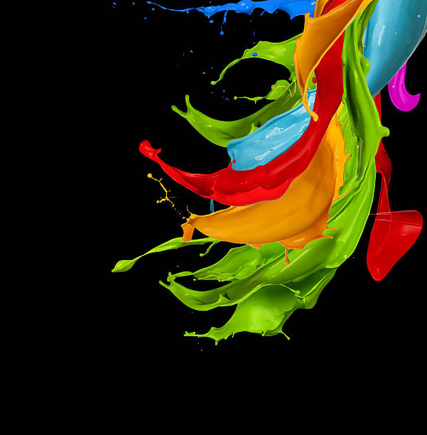 istock abstract color splashes on black background 613230432