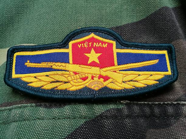 istock Vietnamese army patch on solder's uniform 613231408