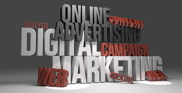 istock Digital Marketing online advertising 3D render design 613234448