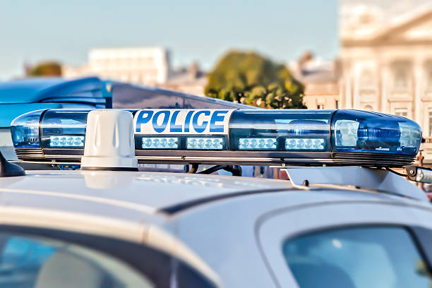 istock French Police Car sign 613236482