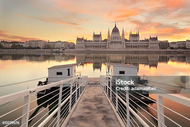 Budapest At Sunrise Stock Photo - Download Image Now - Budapest, Building Exterior, Built Structure