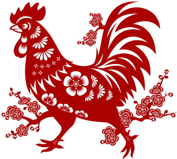 istock Year of the Rooster Papercut 613242828