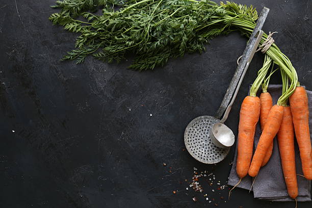 Carrot on a dark gruond