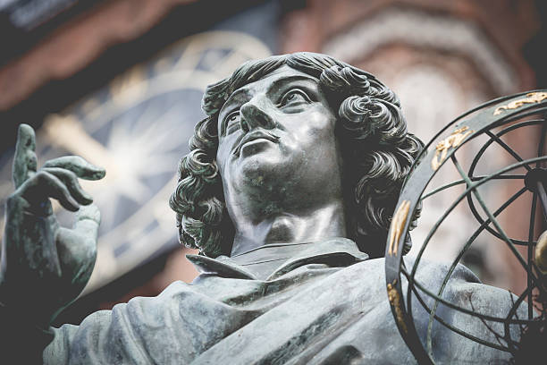 Monument of great astronomer Nicolaus Copernicus, Torun, Poland stock photo