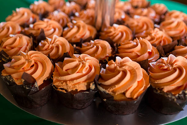 sweet candy laid out in a row stock photo