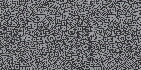 color gris Letras abstractas patrón sin fisuras photo
