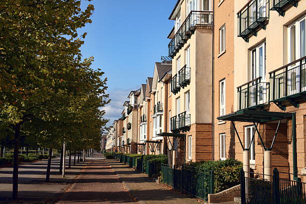 istock Modern terraced houses and apartments 613303610