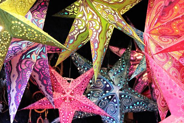 istock decoration - christmas stars lights 613304984