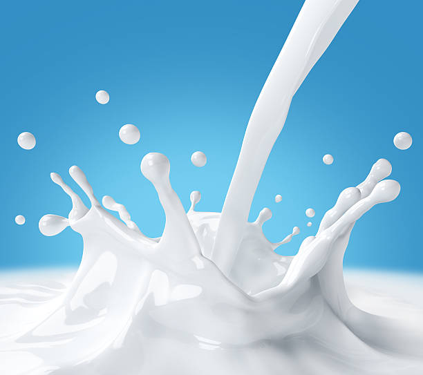 Splash milk stock photo