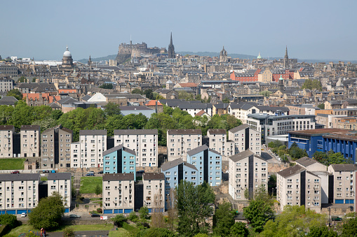 Cityscape View of Edinburgh; Scotland