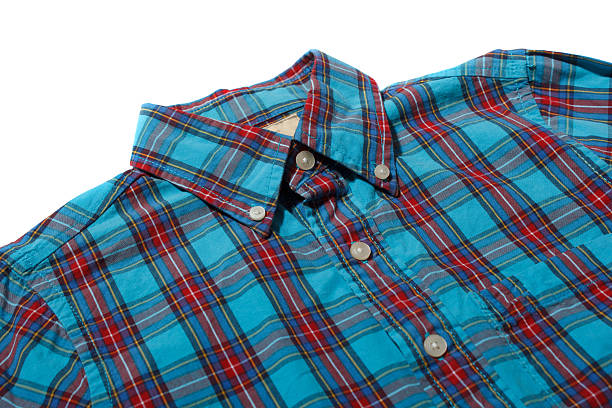 istock Red and blue checkered shirt 613313804