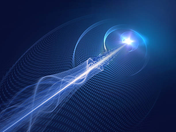 istock Wave radiation, abstract scientific background 613313824